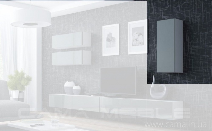 Пенал навесной Vigo 90 белый/серый глянец Пенал навесной Vigo 90 белый/серый глянец