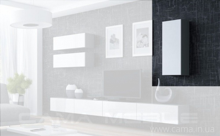 Пенал навесной Vigo 90 серый/белый глянец Пенал навесной Vigo 90 серый/белый глянец